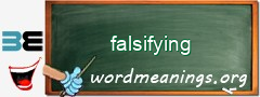WordMeaning blackboard for falsifying